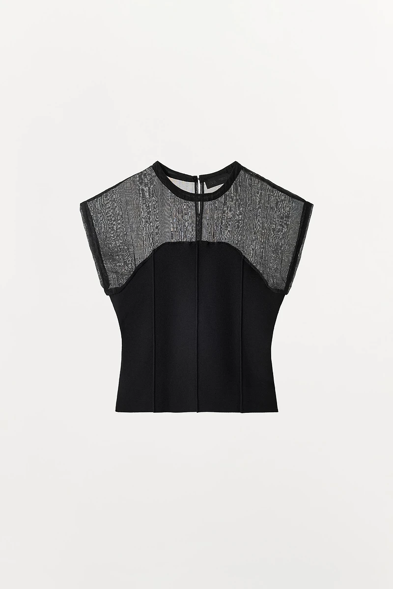 TOP COMBINÉ EN MAILLE