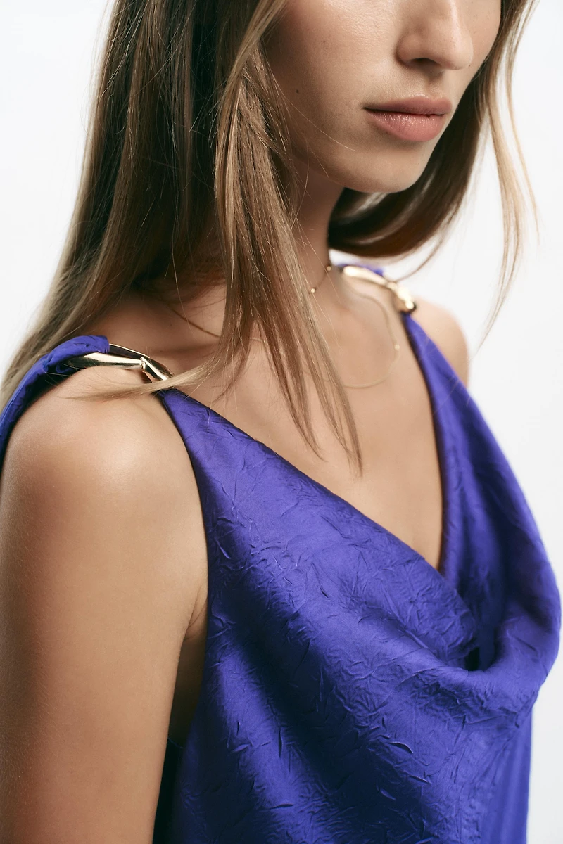 HARDWARE LINGERIE STYLE MIDI DRESS