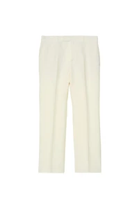 HERRINGBONE LINEN-WOOL RELAXED FIT SUIT PANTS