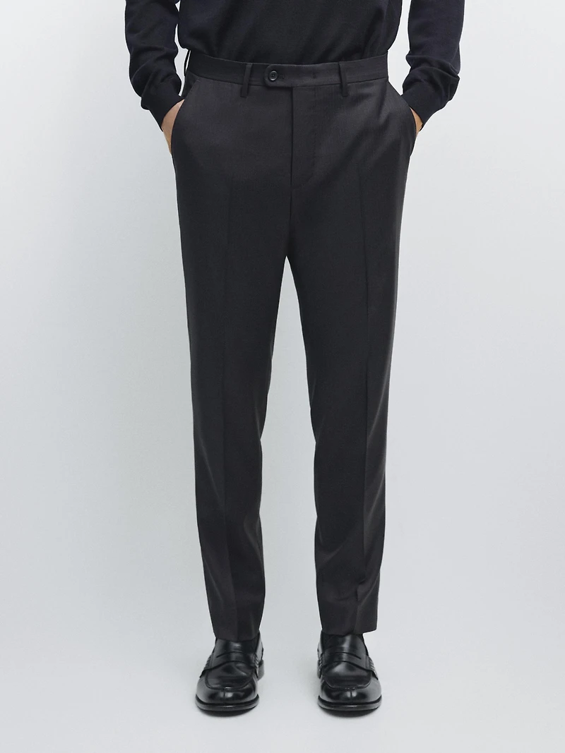 Cool wool suit pants