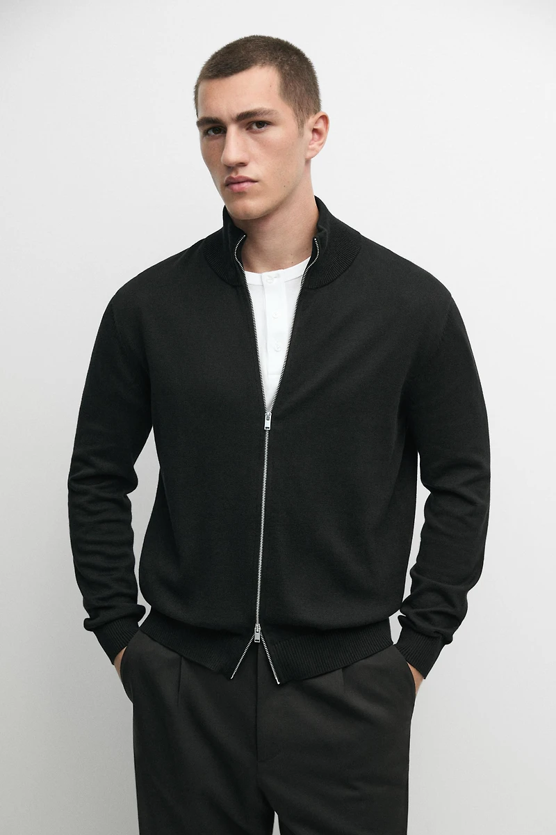 100% cotton knit cardigan