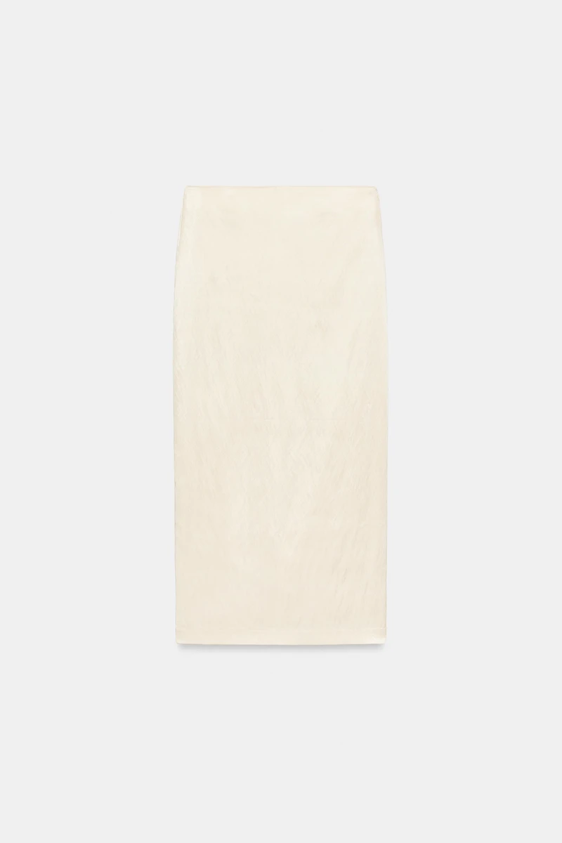 SATIN MIDI SKIRT