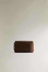 SPLIT SUEDE MAKEUP BAG