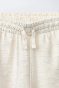 SHIRT AND BERMUDA SHORTS SET WITH TEXTURED LABEL