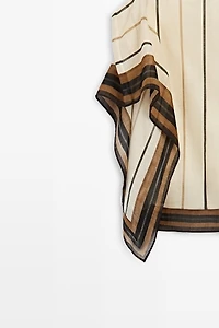 Flowing striped strappy top