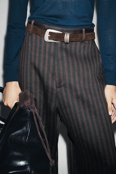 SPLIT LEATHER RING BELT