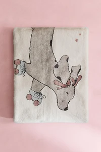 CHILDREN'S SOFT BLANKET SKATING DOG