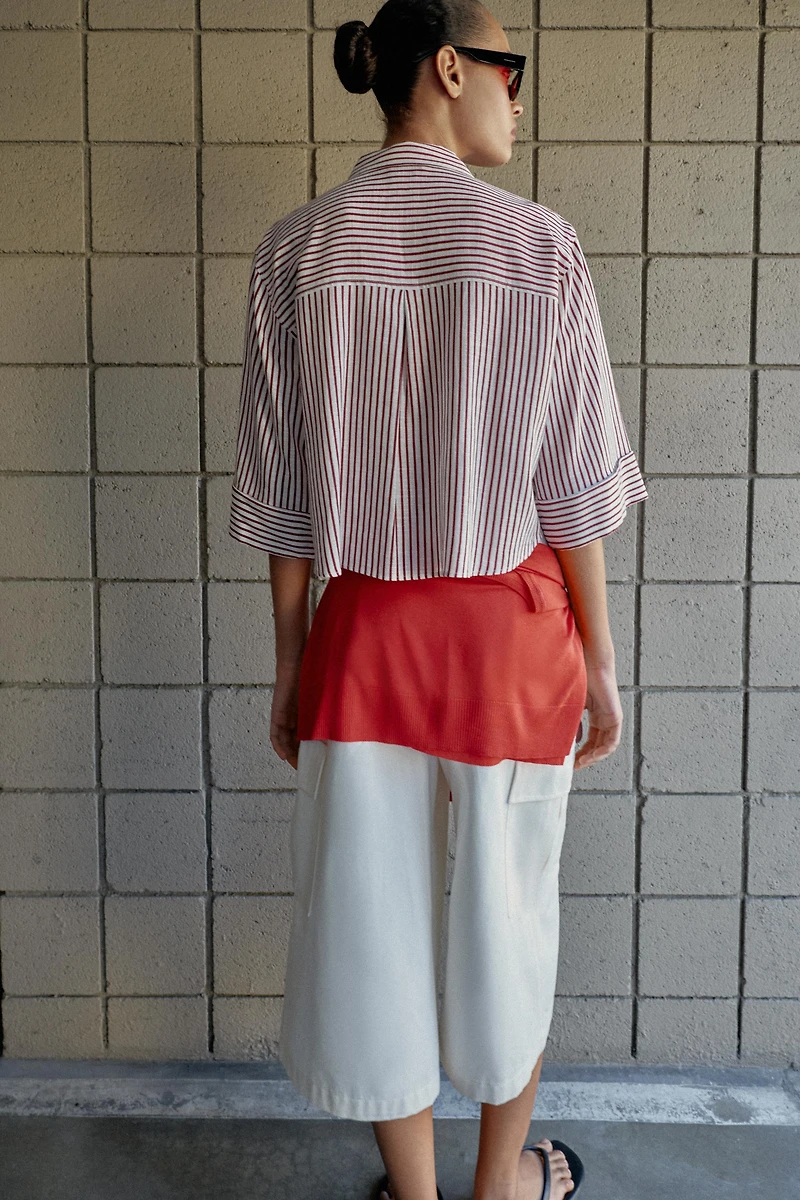 STRIPED LINEN SHIRT