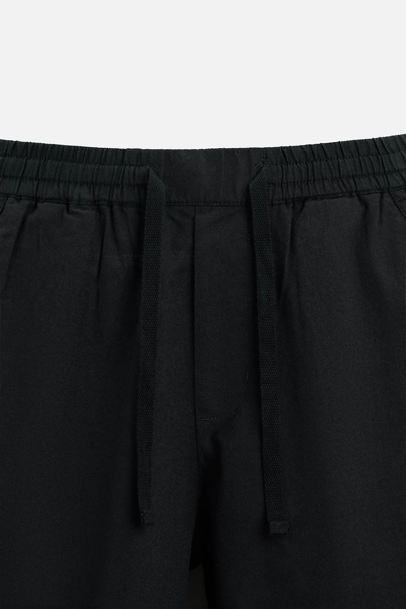RELAXED FIT COTTON LINEN PANTS