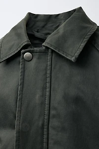 WAXED JACKET WITH LABEL