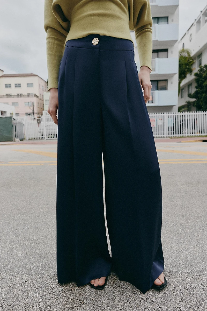 FLOWY SATIN EFFECT PANTS