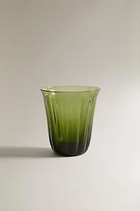 CHRISTMAS GLASS TUMBLER WITH A RAISED DESIGN