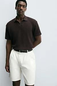 TEXTURED POLO SHIRT