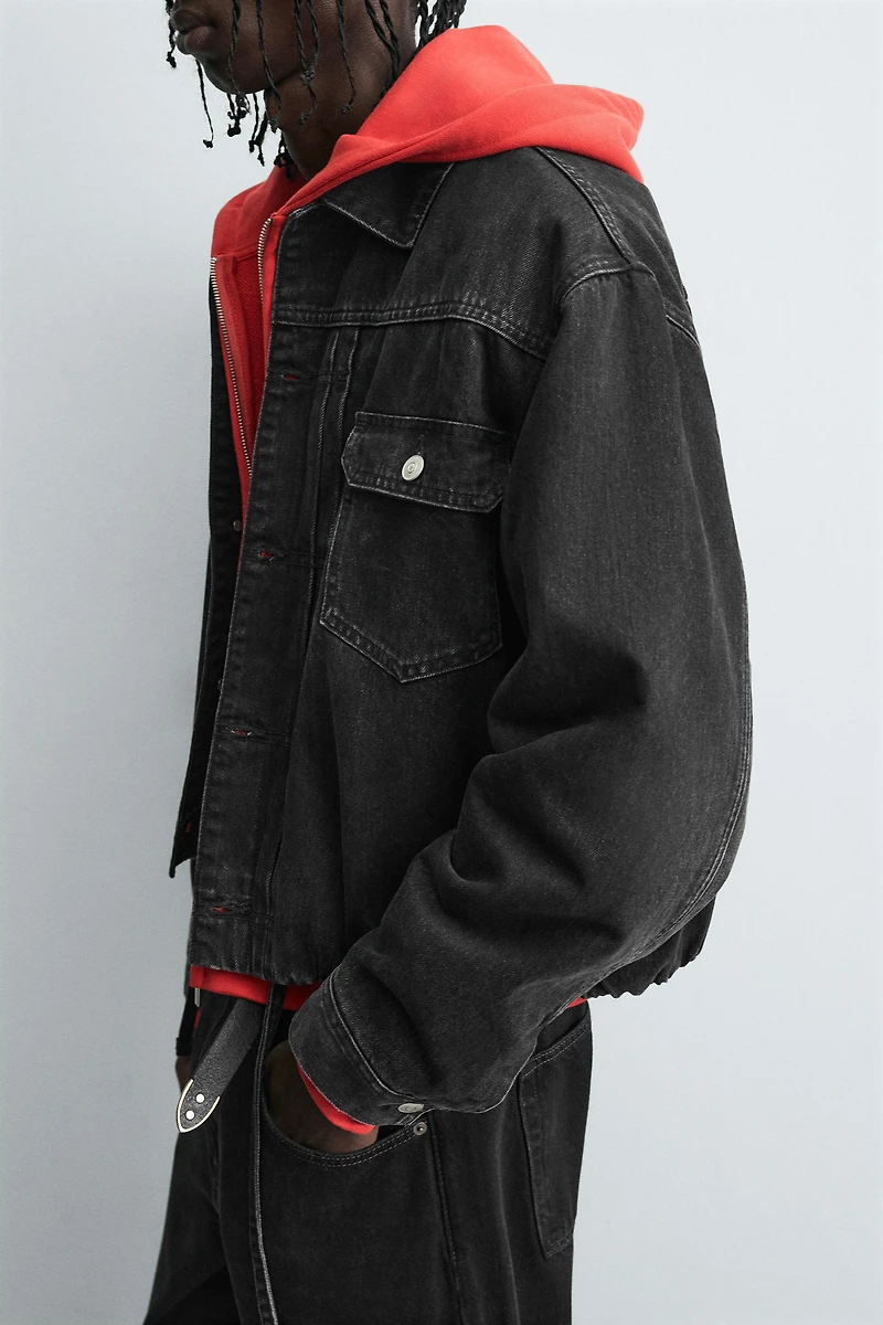 PADDED BOXY FIT DENIM JACKET