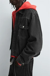 PADDED BOXY FIT DENIM JACKET