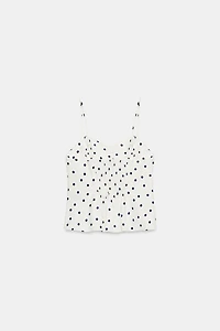 POLKA DOT PEPLUM TOP