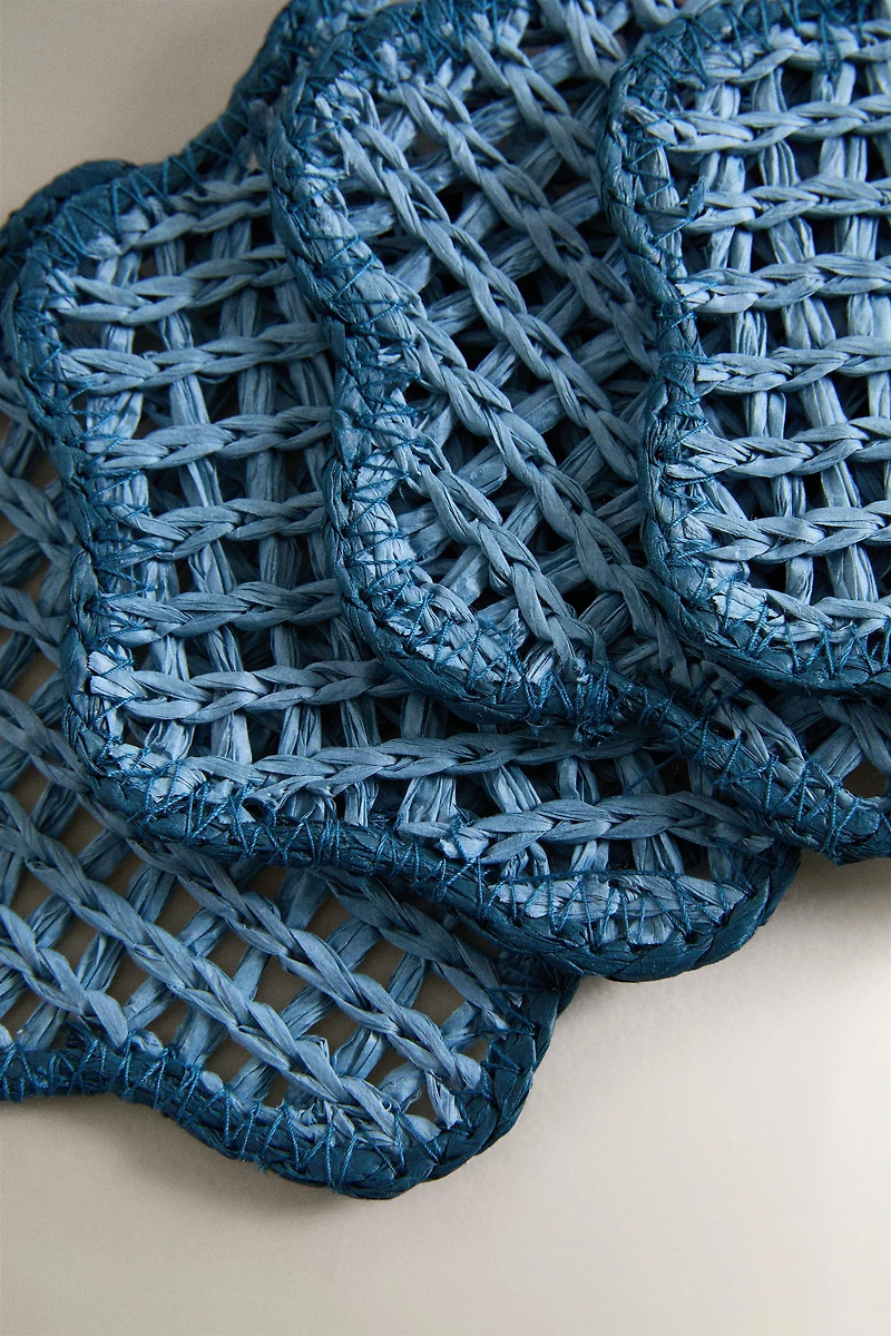 WOVEN PAPER COASTERS (PACK OF 4)