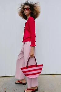 GILET EN MAILLE À VOLANTS