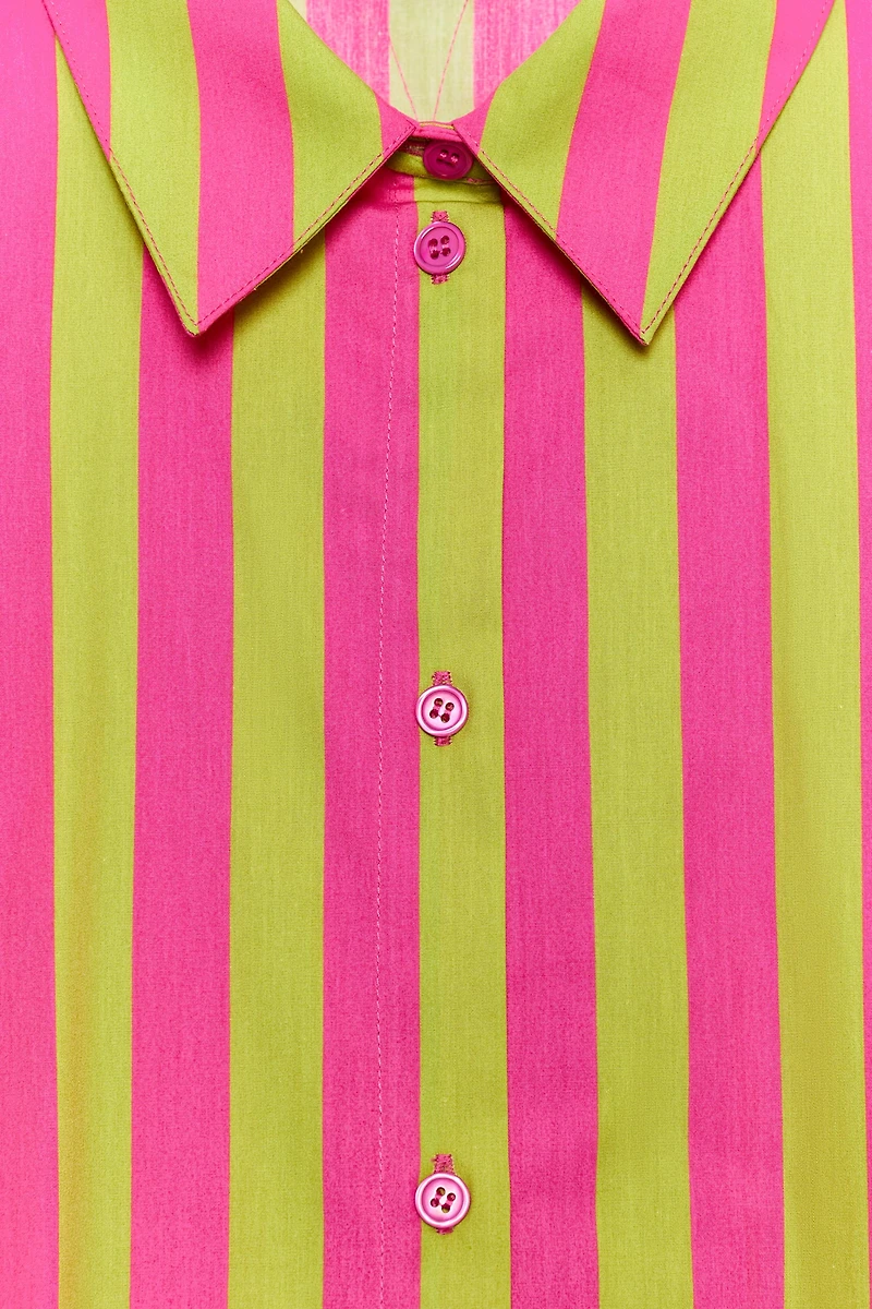 CHEMISE À RAYURES MANCHES COURTES