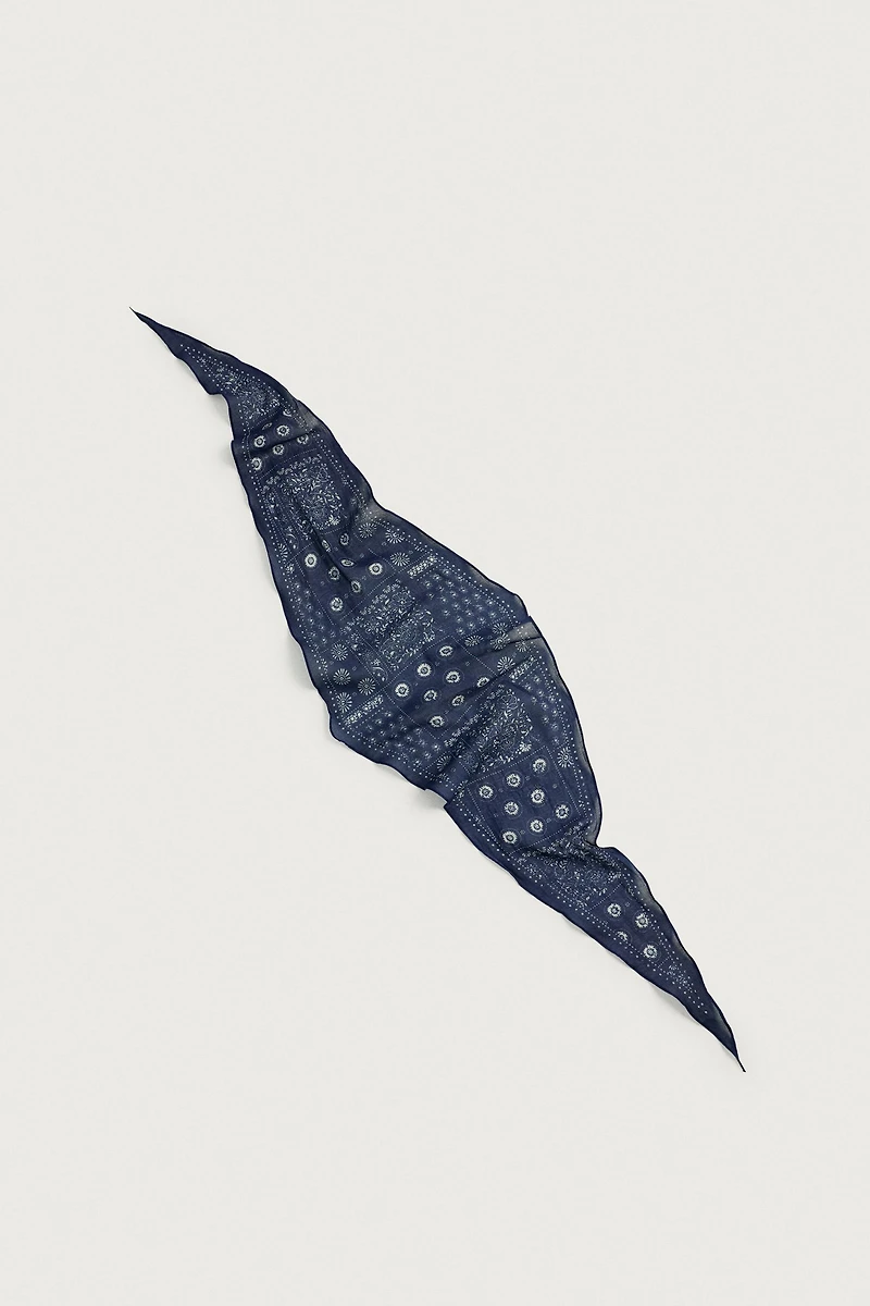 LONG PATCHWORK PRINT BANDANA