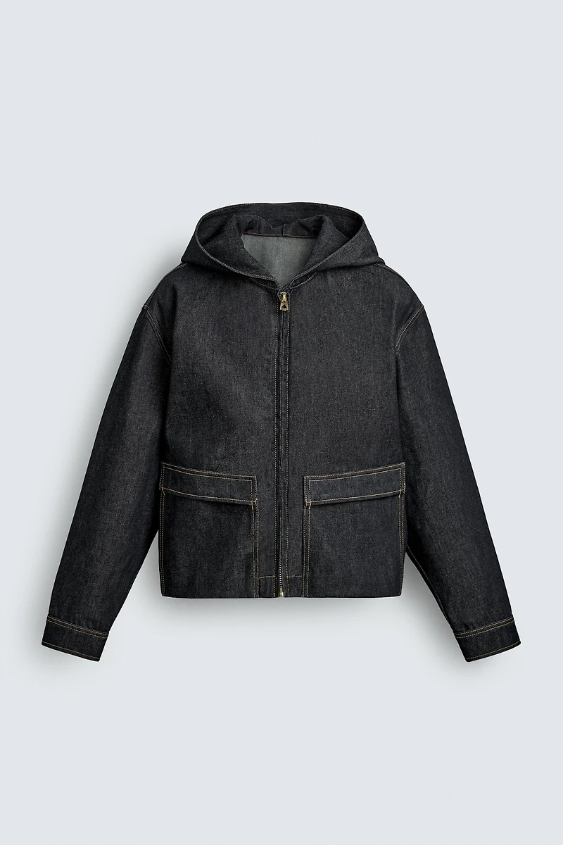 VESTE EN JEAN À CAPUCHE