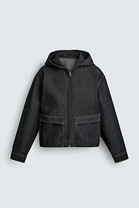 VESTE EN JEAN À CAPUCHE