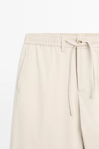 Cotton blend jogger fit pants