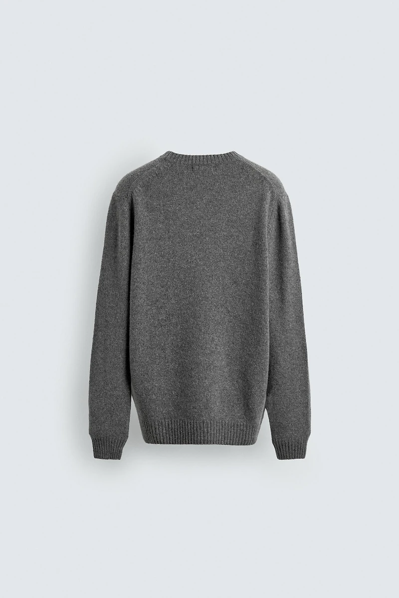 REGULAR FIT WOOL BLEND SWEATER