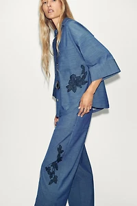 FLORAL KIMONO SHIRT