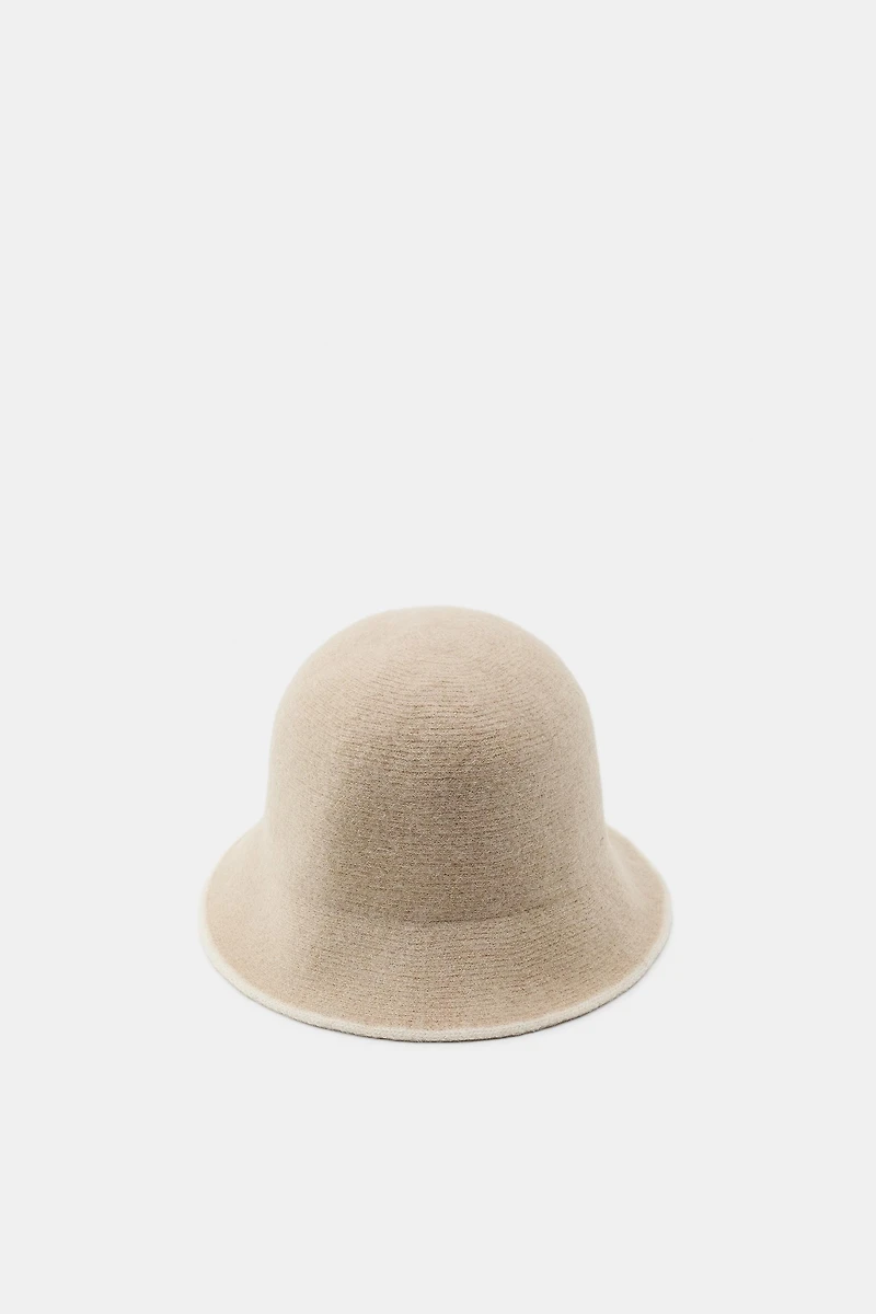 CONTRAST WOOL HAT