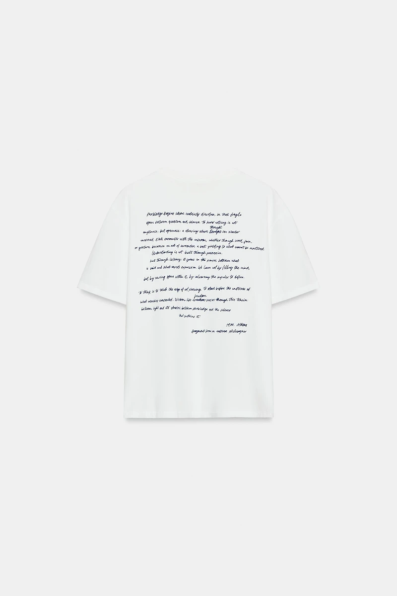 SHORT SLEEVE TEXT T-SHIRT
