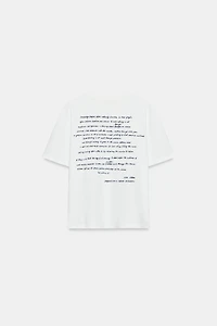 SHORT SLEEVE TEXT T-SHIRT