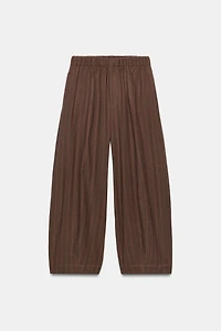 ZW COLLECTION STRIPED LINEN-BLEND TROUSERS