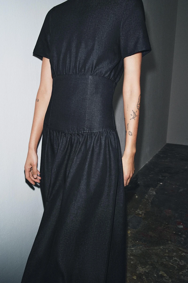 ZW COLLECTION DENIM MIDI DRESS