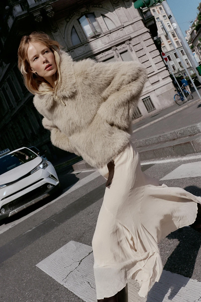 DOUBLE-FACED FAUX FUR JACKET