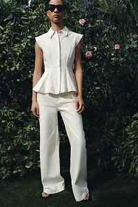 ZW COLLECTION STRIPED PEPLUM SHIRT