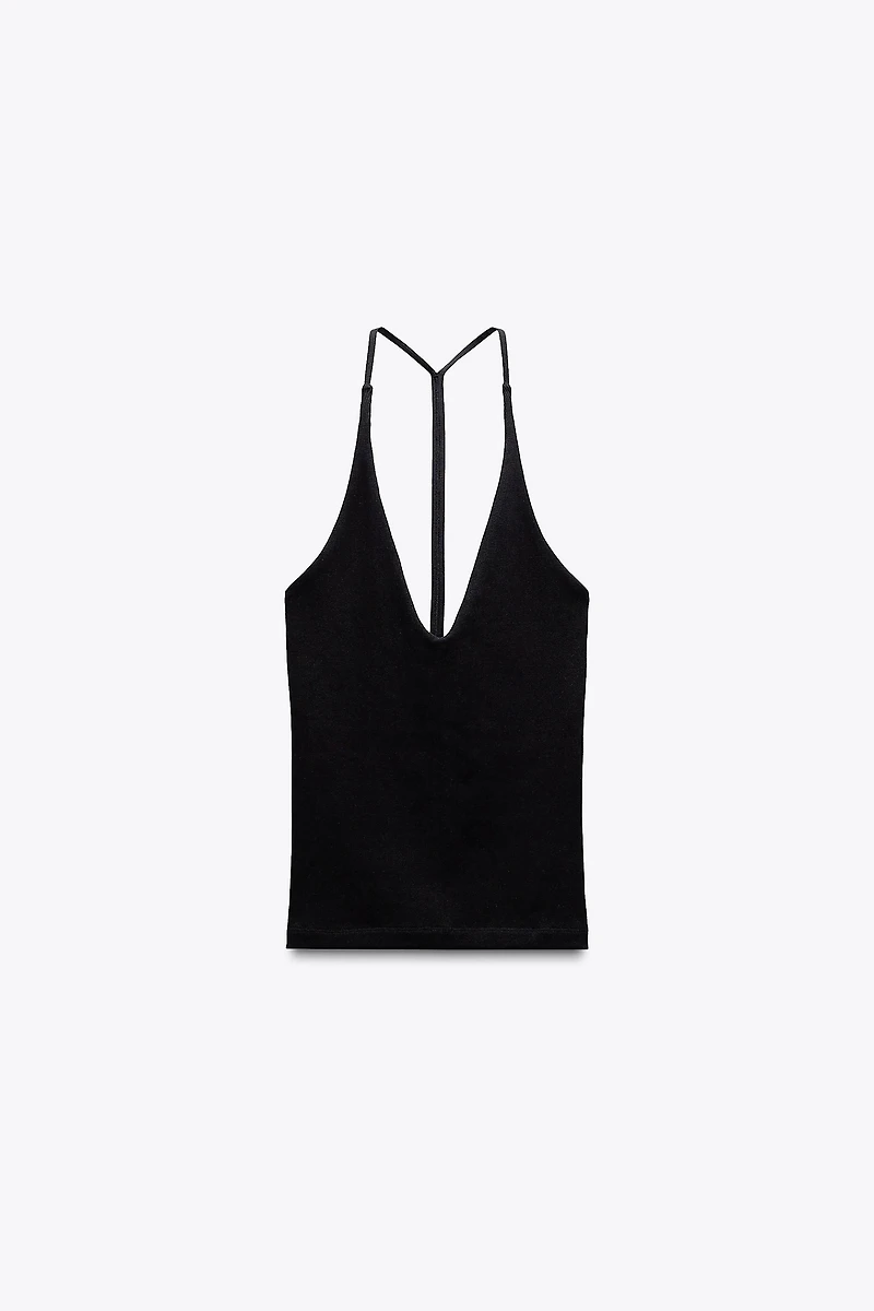 HALTER TOP WITH BACK STRAP