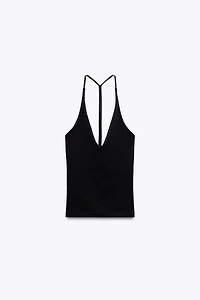 HALTER TOP WITH BACK STRAP