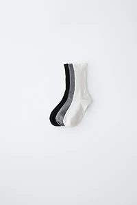 THREE-PACK OF TERRY CREW SOCKS