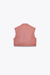 LINEN FLAP SHORT VEST