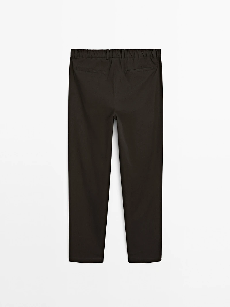 Semi-jogger fit trousers