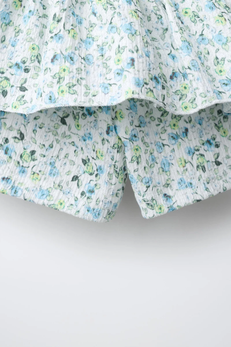 FLORAL RUFFLE SKORT