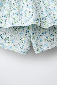 FLORAL RUFFLE SKORT