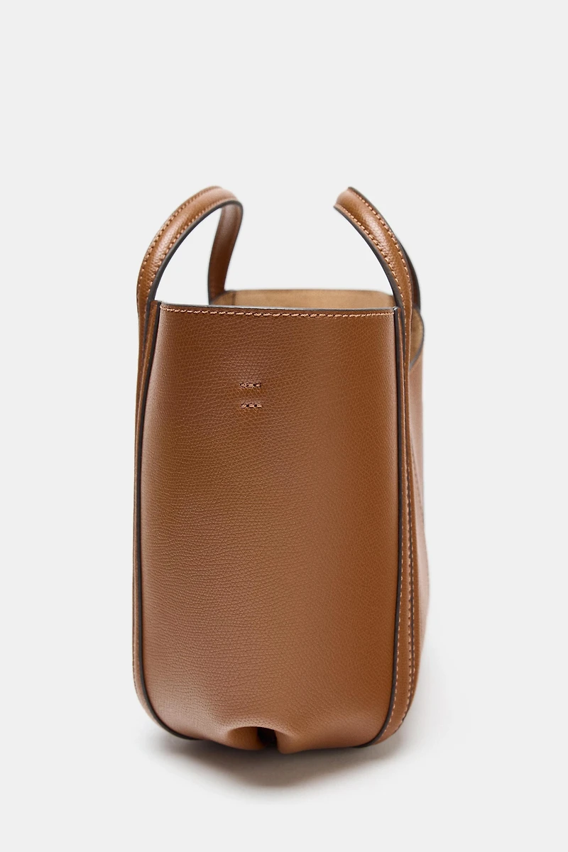 TOPSTITCHED MINI CITY BAG