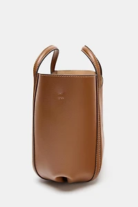 TOPSTITCHED MINI CITY BAG