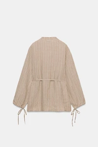 100% LINEN STRIPED SHIRT ZW COLLECTION