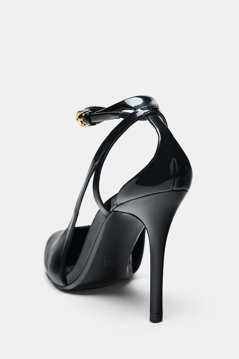 PATENT FINISH SLINGBACK HEELS