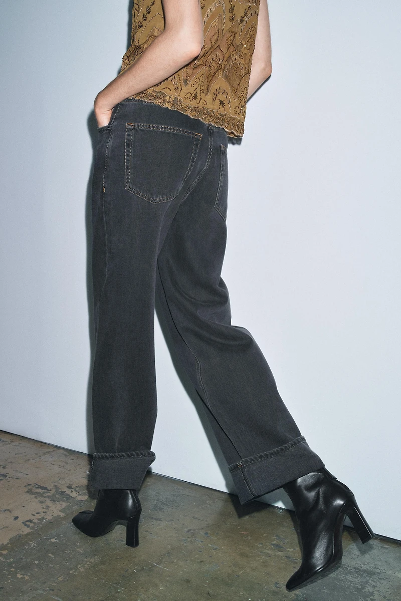 ZW COLLECTION MID-RISE BAGGY JEANS