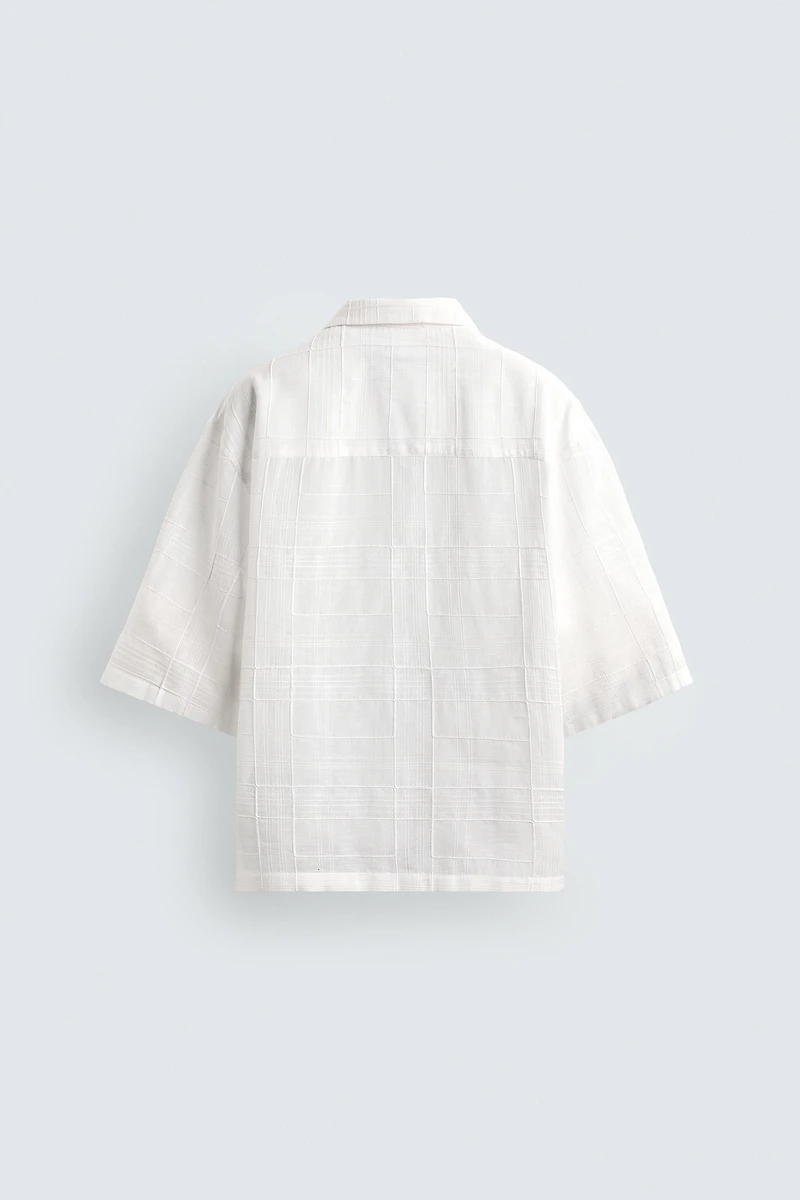RELAXED FIT COTTON - LINEN SHIRT