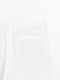 100% linen jogger fit trousers